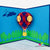 Handmade Colourful Hot Air Balloon 3D Pop Up Card - Blue Cover - Online Party Supplies