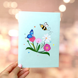 THINK OF YOU Spring Gardens 3D Pop Up Card