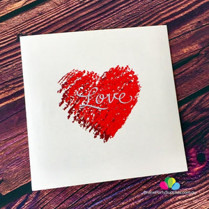 Handmade Red Heart Tree 3D Pop Up Card - Online Party Supplies