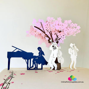 Handmade Symphony Orchestra Music Band 3D Pop Up Card - Online Party Supplies