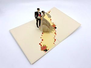 Handmade Wedding Couple 3D Pop Up Card