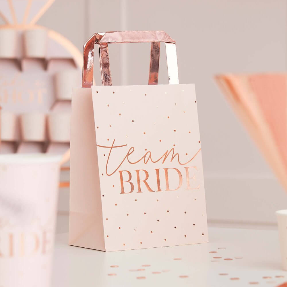 Ginger Ray Hen Party Team BRIDE Party Gift Bag 5 Pack