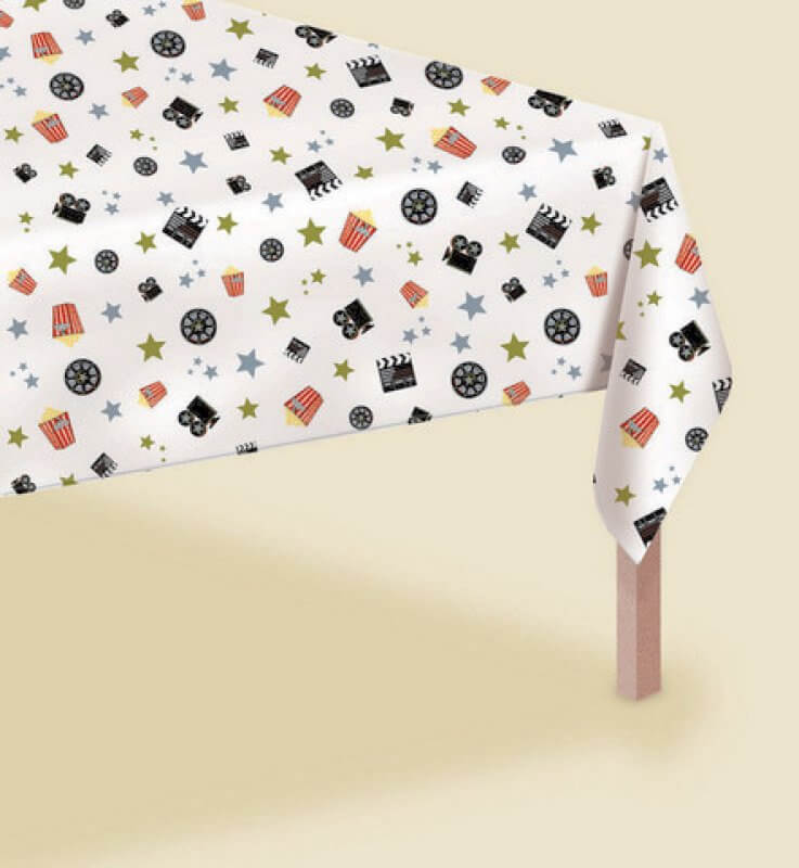 Hollywood Popcorn Plastic Tablecover