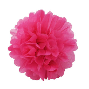 hot pink Tissue Paper Pom Poms Pompoms Balls Flowers Party Hanging Decorations