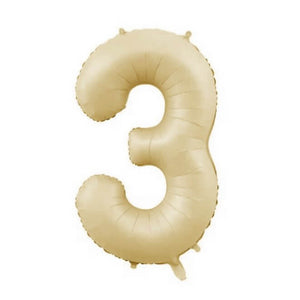 40 Inch Jumbo Caramel 0-9 Number Foil Helium Balloons number 3