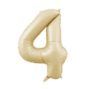 40 Inch Jumbo Caramel 0-9 Number Foil Helium Balloons number 4