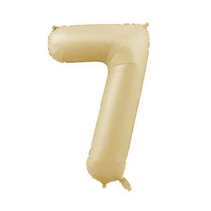 40 Inch Jumbo Caramel 0-9 Number Foil Helium Balloons number 7