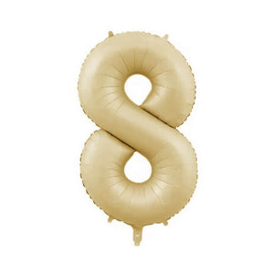 40 Inch Jumbo Caramel 0-9 Number Foil Helium Balloons number 8