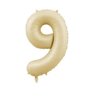 40 Inch Jumbo Caramel 0-9 Number Foil Helium Balloons number 9