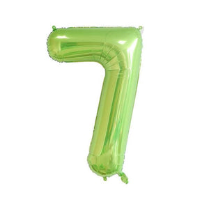 40" Jumbo Green 0-9 Number Foil Balloons number 7