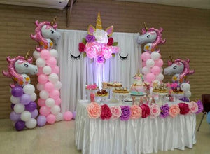 Jumbo Pink Floral Unicorn Foil Balloon - Online Party Supplies