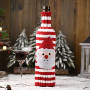 Knitted Christmas Bottle Stubby Holder - Santa, Reindeer, Snowman