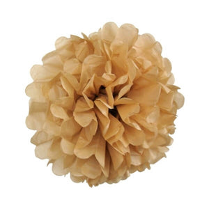 Kraft light brown Tissue Paper Pom Poms Pompoms Balls Flowers Party Hanging Decorations