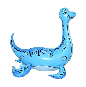 Large 4D Standing Blue purple Elamosaurus Dinosaur Foil Balloon