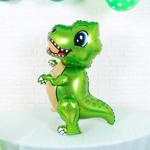 Large 4D Standing Green T-Rex Dinosaur Foil Balloon