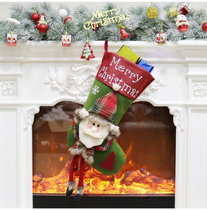 Large Merry Christmas Stockings - Xmas Home Decorations - Online Party Supplies