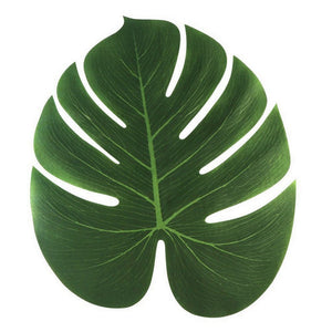 Large Tropical Artificial Monstera Leaves for Hawaiian Luau Party Decor (Pack of 10) - Online Party Supplies