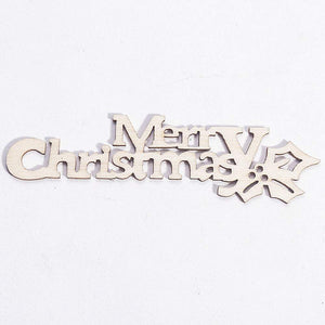 Wooden Merry Christmas Confetti Table Scatters Sprinkles 10 Pack - Rustic Xmas Party Decorations