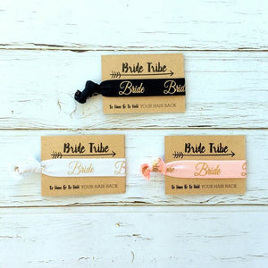Wedding Bridal Shower Bride Hair Tie Wristband - Online Party Supplies