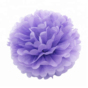 Lilac Light Purple Tissue Paper Pom Poms Party Hanging Decorations