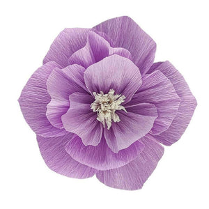 Purple Crepe Paper Peony Flower Arrangement Wall Deocorations