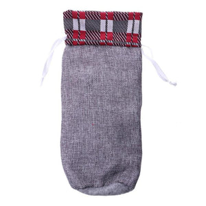 European Style Scandinavian Santa Woodland Santa Claus Christmas Wine Bottle Cover - Online Party Supplies