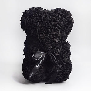 Luxury Everlasting black Rose Teddy Bear with Gift Box