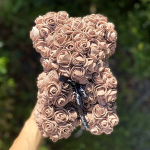 Luxury Everlasting brown Rose Teddy Bear with Gift Box