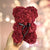 Luxury Everlasting Rose Teddy Bear with Gift Box - Wine Red
