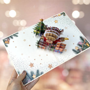 Crumpy Rudolph The Red Nosed Reindeer 3D Pop Up Christmas Card
