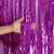 Metallic Fuchsia Wave Tinsel Foil Fringe Rain Curtain