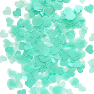 20g 1.5cm Heart Shaped Tissue Paper Confetti Table Scatters - Mint Green