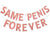 SAME PENIS FOREVER Rose Gold Glitter Hanging Paper Banner - Bachelorette Party Supplies & Decorations