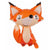 Cute Orange Fox Shaped Foil Balloon