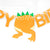 Orange Happy Birthday Dinosaur Hanging Paper Banner
