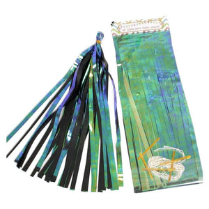 Online Party Supplies Iridescent Black Tassel Garland (Pack of 5)