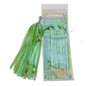 Online Party Supplies Iridescent Green Tassel Garland (Pack of 5)