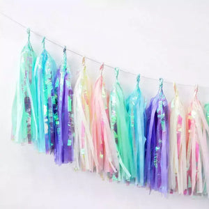 Online Party Supplies Iridescent Tassel Garland (Pack of 5)