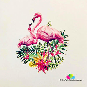Pink Flamingo Mum & Baby in Garden 3D Pop Up Card - Online Party Supplies