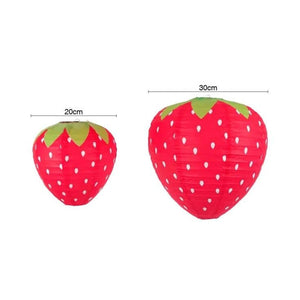 red Strawberry Shaped Paper Lantern - 2 Sizes
