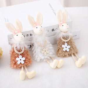 Easter Bunny Rabbit Doll Hanging Ornament - Easter Themed Party Supplies, Accessories, and Paper Decorations