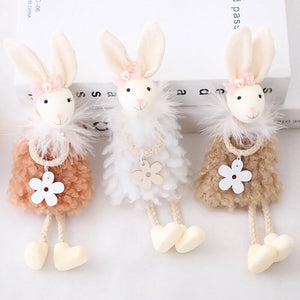 Easter Bunny Rabbit Doll Hanging Ornament - Easter Themed Party Supplies, Accessories, and Paper Decorations