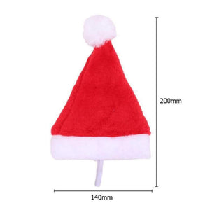 Red Faux Fur Christmas Santa Hat for Pet