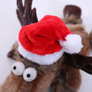 Red Faux Fur Christmas Santa Hat for Pet