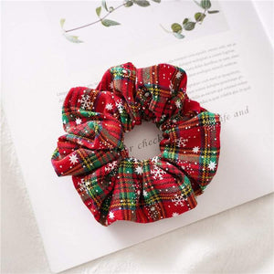 Plaid Christmas Scrunchies - Holiday Hair Accessories, Hair Ties, and Elastics