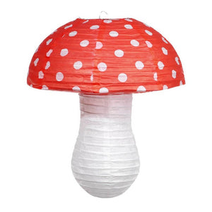Red Mushroom Shaped Paper Lantern - 2 Sizes
