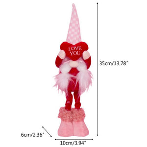 Valentine's Day Kiss Me Love You Gnome Plush Elf - GN04