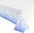 Plastic Rectangular Blue Confetti Dot White Tablecover