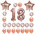 Rose Gold Birthday Number 18 Foil Balloon Bouquet (Pack of 24pcs) - Online Party Supplies