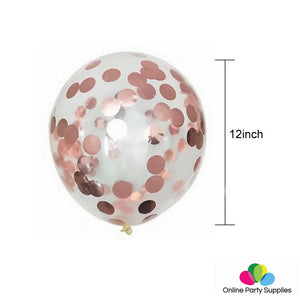 Rose Gold Birthday Number 21 Foil Balloon Bouquet (Pack of 24pcs) - Online Party Supplies